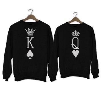 Zestaw Bluz dla Pary, Bluzy dla Męża i Żony, Bluzy King Queen
