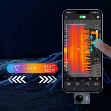 Тепловизионная камера INFIRAY P2 PRO + MAKRO 256x152 25 Гц Пирометр USB Type C