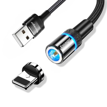 ESSAGER Kabel USB Magnetyczny + LIGHTNING (IPHONE)