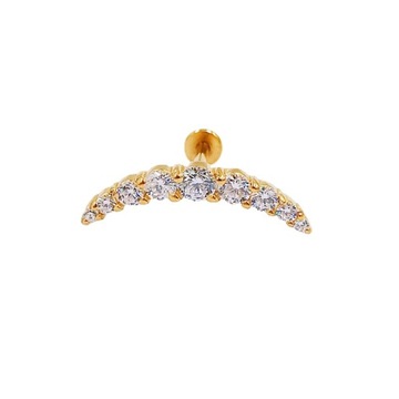 Piercing Labret con rosca interna de acero inoxidable, pendiente para