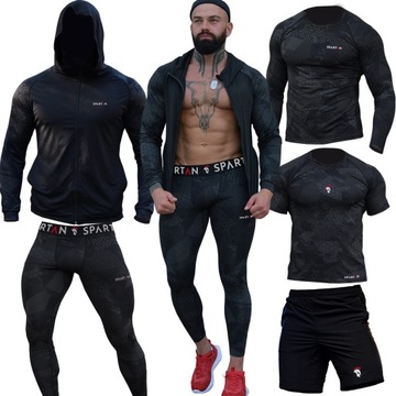 DRES BLUZA KOSZULKA T-SHIRT RASHGUARD SPODNIE SPODENKI Termoaktywna MĘSKA 5