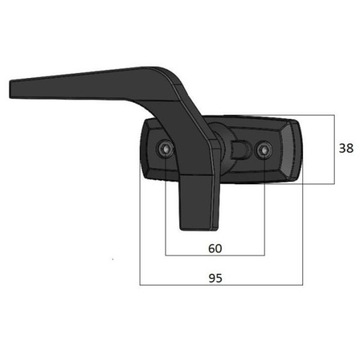 klamka, zamknięcie szyby tylnej Manitou MLT MT 633