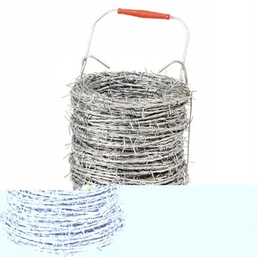 Проволока колючая двойная оцинкованная 1,7мм 100м