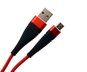 Кабель Micro USB БЫСТРАЯ ЗАРЯДКА нейлон 2м красный
