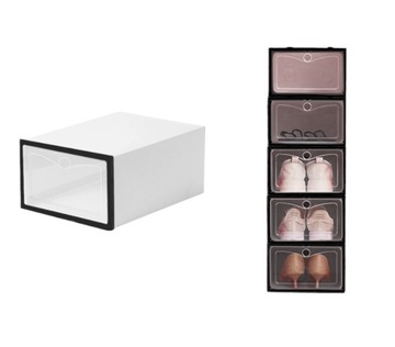 6 X PUDEŁKO POJEMNIK ORGANIZER NA BUTY Z KLAPKĄ