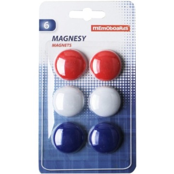 MEMOBOARDS магниты для досок, 6 шт 30 мм.