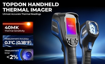 ТЕПЛОВИЗИОННАЯ КАМЕРА TOPDON TC004 ТЕПЛОВОЙ ДЕТЕКТОР 16 ГБ USB C 5000 мАч