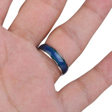 Кольцо настроения из сплава с кристаллами, меняющее цвет