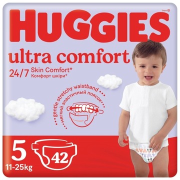 HUGGIES Pieluchy Ultra Comfort Jumbo 5 11-25kg 42s