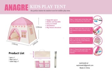 Дом-палатка Замок для детей Дворец для садового домика