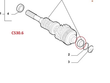 ALFA ROMEO FIAT LANCIA LOŽISKO HŘÍDELE PŘEVODOVKY C530