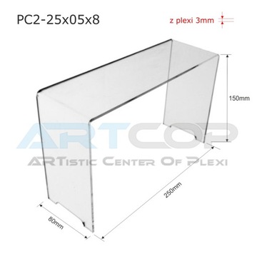 Podstawka pod obuwie Stojak na buty z plexi h=15cm ekspozytor z plexi