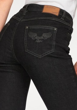 P5 Arizona spodnie damskie jeans wysoki stan 4XL