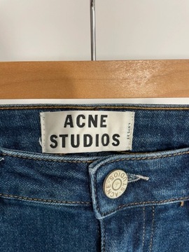 Acne Studios spodnie jeansy dopasowane skinny slim strzępione 36 S 38 M 29