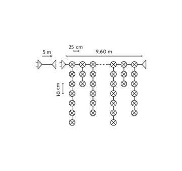 НАРУЖНАЯ СВЕТОВАЯ ЗАВЕСА ЦВЕТНЫЕ ЛАМПЫ ICILS 200 светодиодов 9,6M МНОГОЦВЕТНЫЕ