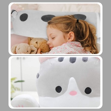 ПЛЮШЕВАЯ ИГРУШКА-МАСКОТ ИГРУШКА-ПОДУШКА ИГРУШКА ДЛЯ ОБНИМАНИЙ ДЛИННЫЙ КОТ СЕРЫЙ 90см