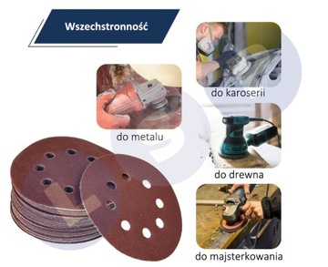 НАШЛИЧНАЯ БУМАГА 125 САМОКЛЕЯЩИЕСЯ ДИСКОВ НА ЗАЛИПЕ С ОТВЕРСТИЯМИ ДЛЯ ШЛИФОВАЛЬНОЙ МАШИНЫ P40