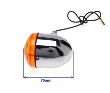 СИГНАЛ ПОВОРОТА ХРОМИРОВАННАЯ ПУЛЯ ДЛИННЫЙ КРОНШТЕЙН