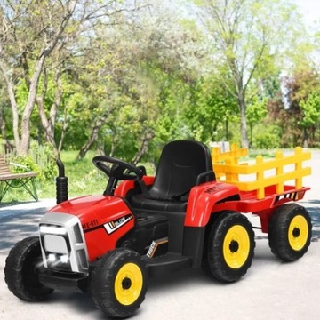 SUPER TRAKTOR BLOW - NA AKUMULATOR Z PRZYCZEPĄ, MIĘKKIE KOŁA, MIEKKIE SIEDZ