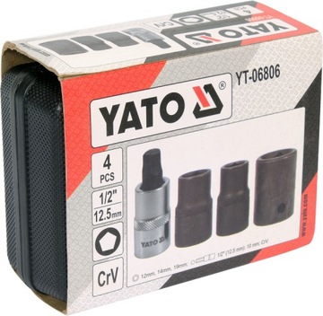 Головки тормозных суппортов 1/2 шестигранник Yato