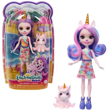 ENCHANTIMALS LALKA I ZWIERZĄTKO JEDNOROŻEC HRX84