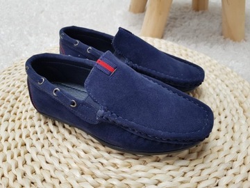 Мокасины для мальчика темно-синие ALEKSANDER 32
