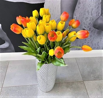 Tulipan silikonowy bukiet tulipany silikonowe