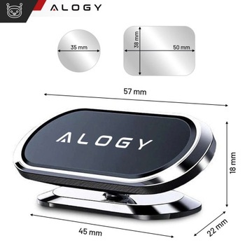 Универсальный автомобильный магнитный держатель для телефона Alogy на булочке