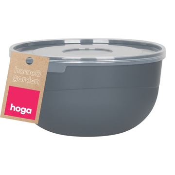 MISECZKA MISKA KUCHENNA PLASTIKOWA DO ŻYWNOŚCI Z POKRYWKĄ 1,2L 16CM C SZARY