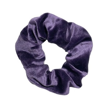 Gumka scrunchies do włosów frotka elastyczna aksamitka fioletowa welur