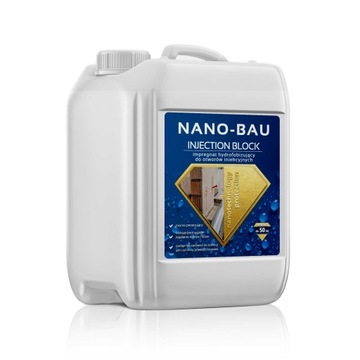 NANO-BAU INJECTION BLOCK impregnat do osuszania ścian 5 Litrów