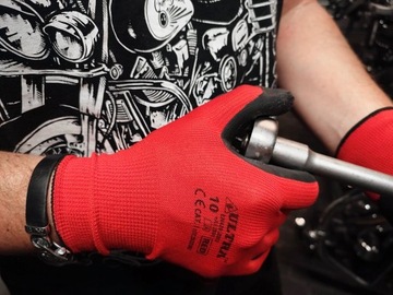 САДОВЫЕ ПЕРЧАТКИ МАСТЕРСКАЯ РАБОЧАЯ ПАРА С ЛАТЕКСНЫМ ПОКРЫТИЕМ, КРАСНЫЕ РАЗМЕР 10