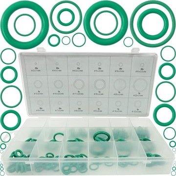 УПЛОТНИТЕЛЬНЫЕ КОЛЬЦА РЕЗИНОВЫЕ УПЛОТНЕНИЯ РЕЗИНОВЫЕ НАБОР УПЛОТНИТЕЛЬНЫХ КОЛЬЦЕВ ЗЕЛЕНАЯ КАССЕТА 225 ШТ. V06732