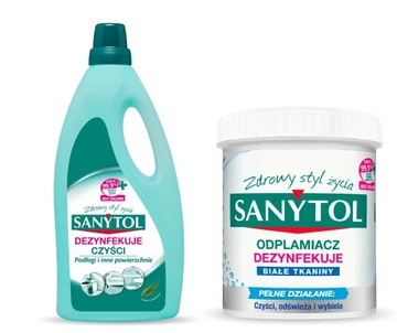 SANYTOL ZESTAW PŁYN EUKA 1L+PROSZEK PRANIA WH 450g