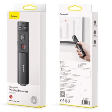 ЛАЗЕРНЫЙ ПРЕЗЕНТАТОР BASEUS RED ЛАЗЕРНАЯ УКАЗКА ПРЕЗЕНТАЦИЯ ПУЛЬТ ДИСТАНЦИОННОГО УПРАВЛЕНИЯ
