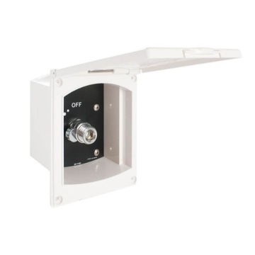 Внешняя розетка с душем и заслонкой для прицепа-кемпера, белая