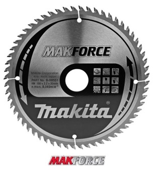 Tarcza do cięcia LAMINAT 190x30 60Z MAK Force