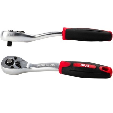 ИЗОГНУТЫЙ КЛЮЧ-ТРЕЩОТКА 1/4 155 мм, ХРАПОВАЯ СТАЛЬ 6140 T72 DFJA