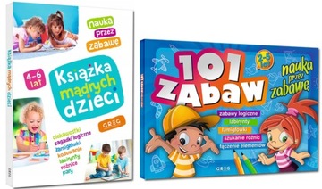 KSIĄŻKI EDUKACYJNE 4-LATKA KSIĄŻKA MĄDRYCH DZIECI + 101 ZABAW NAUKA