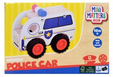 Автомобіль дерев'яний Mini Matters Поліція POLICJA 10 x 7,5 x 16,5 см FSC 2022