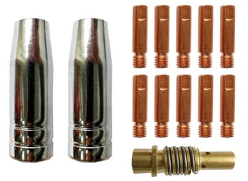 MIGOMAT zestaw części UCHWYT MB 15 MIG dysze / końcówki 0,8 mm / łącznik