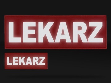 КРАСНЫЕ СВЕТООТРАЖАЮЩИЕ НАШИВКИ ДОКТОРСКАЯ ПИСЬМО - НАБОР