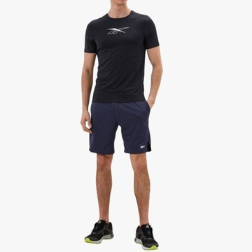 Koszulka Treningowa Reebok Męska Oddychająca Czarna T-shirt Sportowy r. M