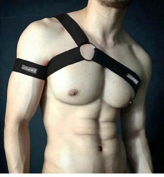 BDSM57 ELASTYCZNY HARNESS + opaska na ramię