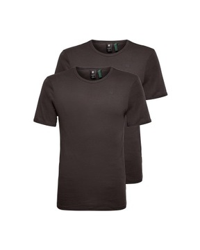 G-STAR Raw Męski Basic 2-pak t-shirtów, Czarny