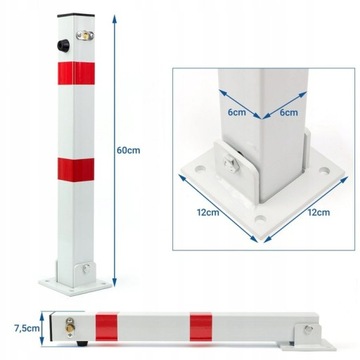 ПАРКОВОЧНЫЙ ЗАМОК С КЛЮЧОМ СКЛАДНАЯ ПРОБЕЛ ПАРКОВОЧНАЯ СТОЙКА 60см