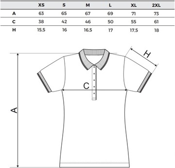 MALFINI URBAN 220 ELEGANCKA STYLOWA damska koszulka polo bluzka XL