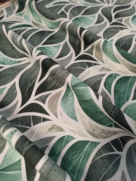 ТКАНЬ ДЛЯ ШТОР, ШИРИНА 150, ЗЕЛЕНЫЕ ЛИСТЬЯ