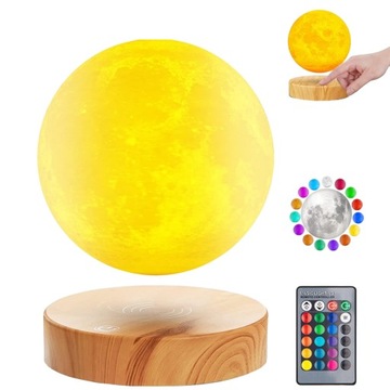 LAMPKA LAMPA NOCNA KSIĘŻYC ŚWIECĄCY LED KSIĘŻYCOWA LEWITUJĄCA