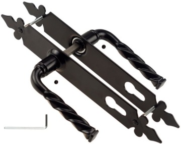 KLAMKA LILIA DO DRZWI FURTKI BRAMY KUTA 90mm WKŁAD